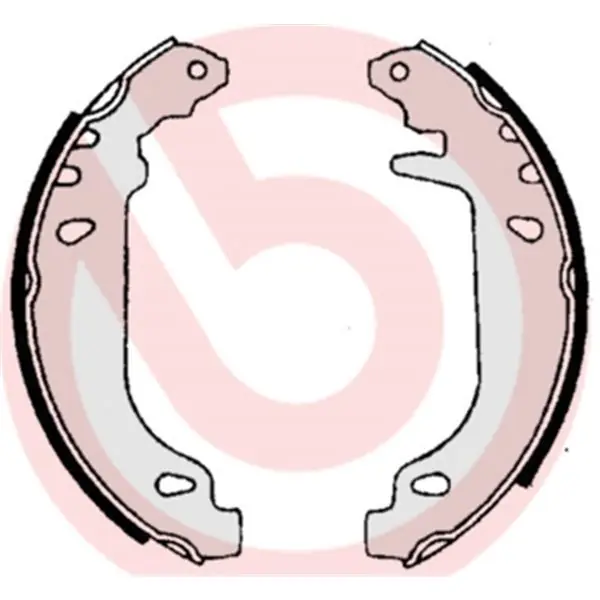 Envío Internacional Juego de 4 zapatas de freno BREMBO S61519