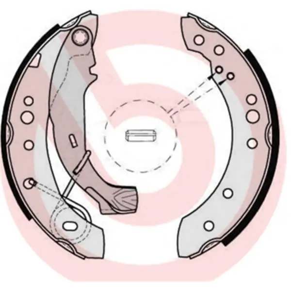 De Moda Juego de 4 zapatas de freno BREMBO S61526