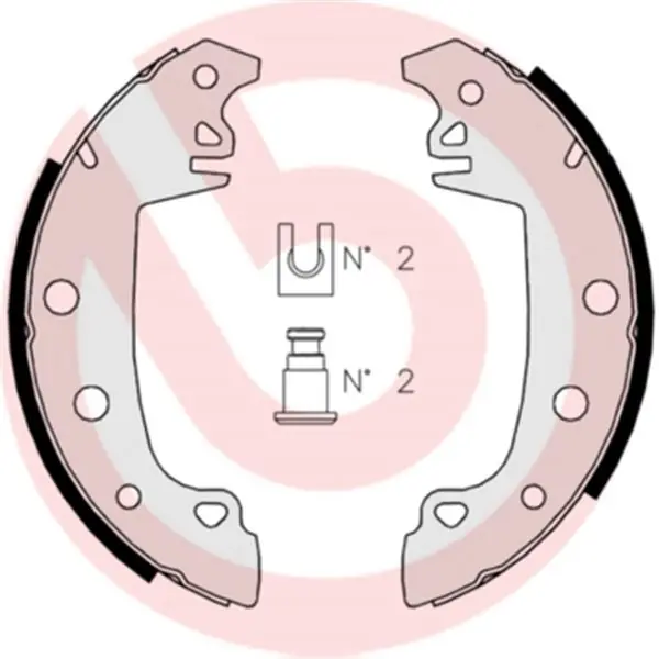 Imprescindible (Must-Have) Juego de 4 zapatas de freno BREMBO S68507