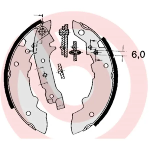 Juego de 4 zapatas de freno BREMBO S68512 Pago Seguro