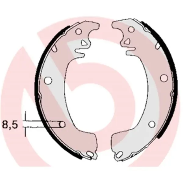 Juego de 4 zapatas de freno BREMBO S68514 Exclusivo