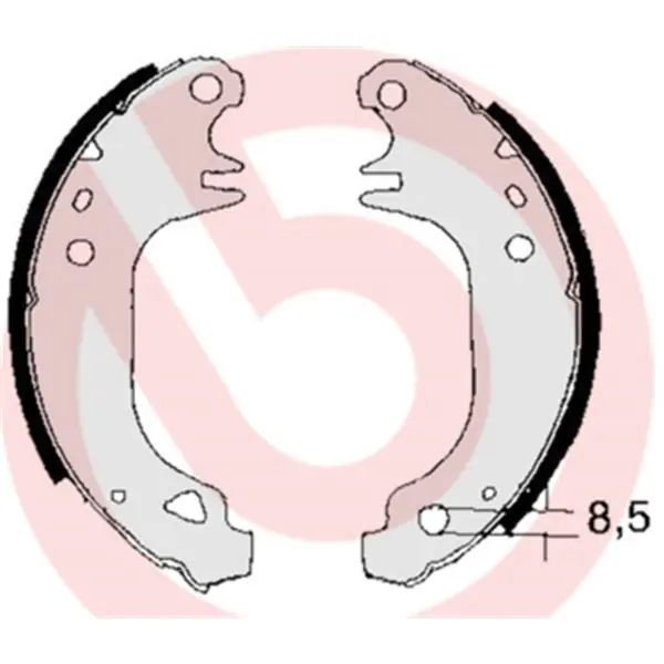 Juego de 4 zapatas de freno BREMBO S68517 Económico