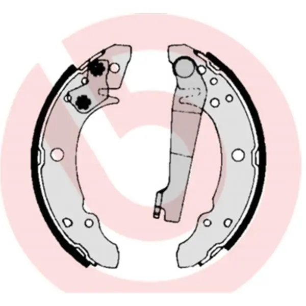 Lujoso Juego de 4 zapatas de freno BREMBO S85507