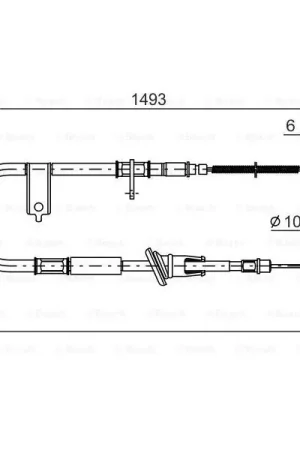 Marca Reconocida Cable de accionamiento, freno de estacionamiento BOSCH 1987477066
