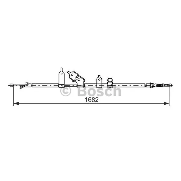 Cable de accionamiento, freno de estacionamiento BOSCH 1987477070 Mejor Calidad