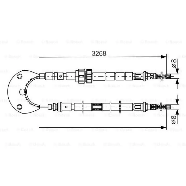Cable de accionamiento, freno de estacionamiento BOSCH 1987477095 Nuevo Modelo