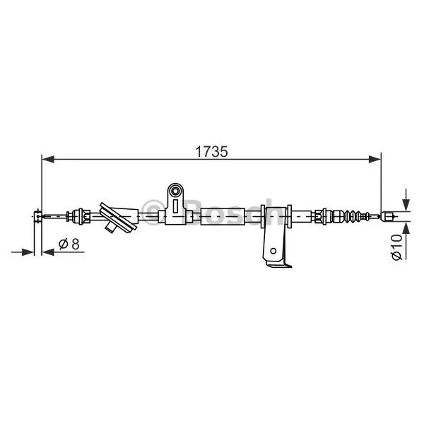 Súper Precio Cable de accionamiento, freno de estacionamiento BOSCH 1987477112