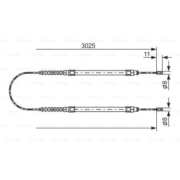 Devolución Gratuita Cable de accionamiento, freno de estacionamiento BOSCH 1987477113