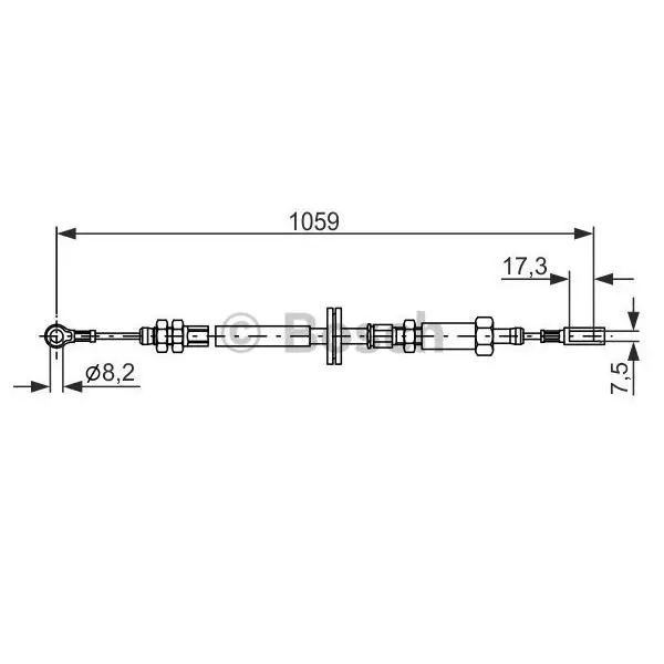 Cable de accionamiento, freno de estacionamiento BOSCH 1987477114 Última Oportunidad