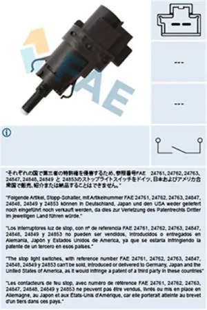 Interruptor luces freno FAE 24847 Certificado