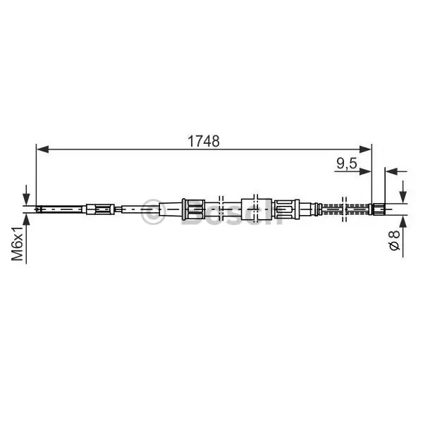 Cable de accionamiento, freno de estacionamiento BOSCH 1987477046 Pedido Al Por Mayor