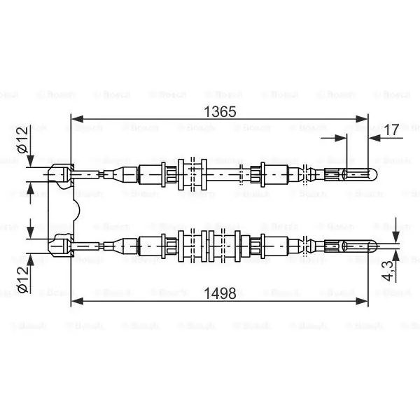 Popular Cable de accionamiento, freno de estacionamiento BOSCH 1987477130