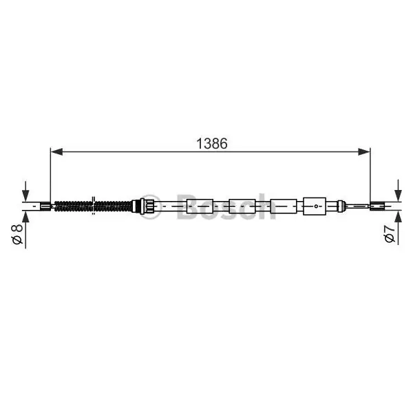 De Moda Cable de accionamiento, freno de estacionamiento BOSCH 1987477145