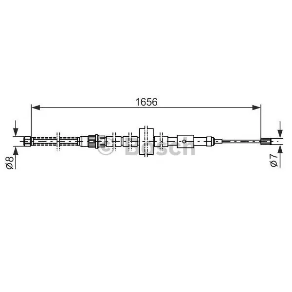 Cable de accionamiento, freno de estacionamiento BOSCH 1987477429 Solo Por Tiempo Limitado