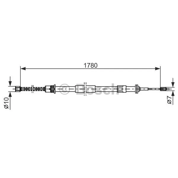 Oferta Limitada Cable de accionamiento, freno de estacionamiento BOSCH 1987477486