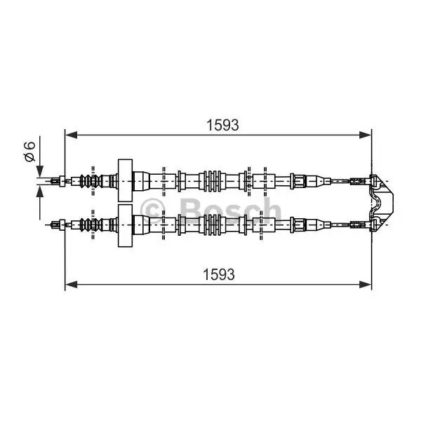 Precio Bajo Cable de accionamiento, freno de estacionamiento BOSCH 1987477527