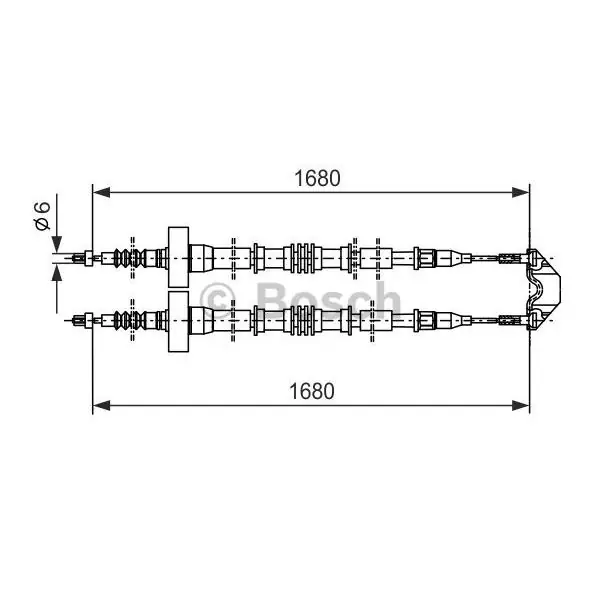 Cable de accionamiento, freno de estacionamiento BOSCH 1987477528 Mejor Calidad