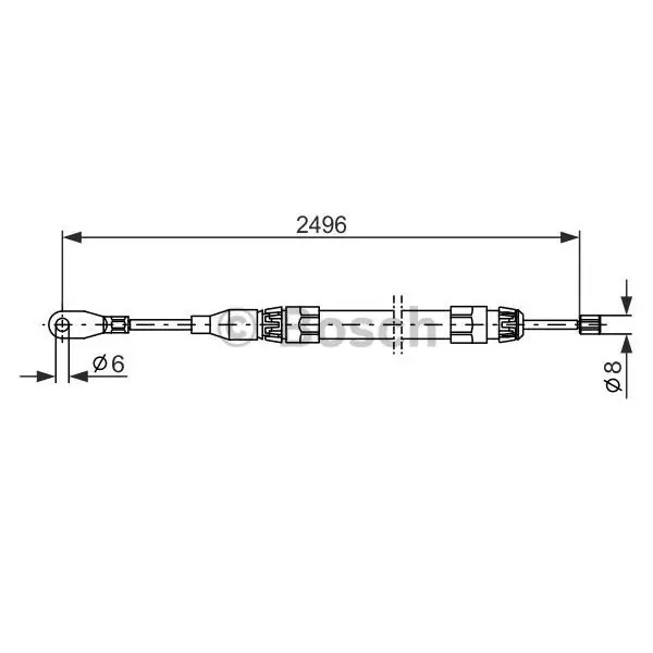 Envío Internacional Cable de accionamiento, freno de estacionamiento BOSCH 1987477306