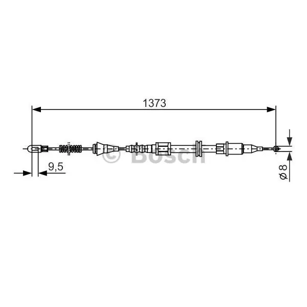 Nueva Colección Cable de accionamiento, freno de estacionamiento BOSCH 1987477309