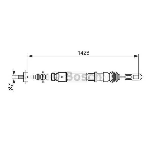 Cable de accionamiento, freno de estacionamiento BOSCH 1987477353 Envío Gratis