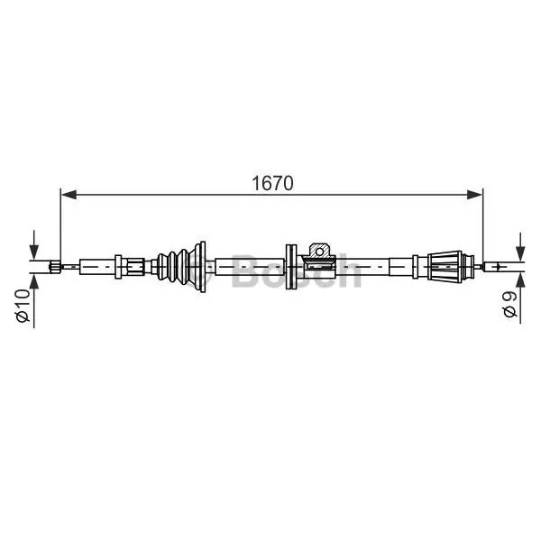Solo Por Tiempo Limitado Cable de accionamiento, freno de estacionamiento BOSCH 1987477357