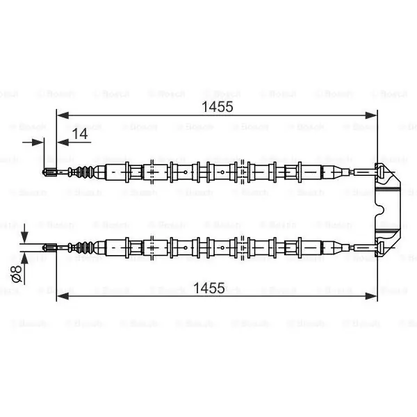 Cable de accionamiento, freno de estacionamiento BOSCH 1987477391 Descuento