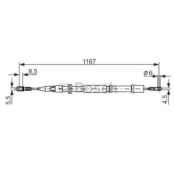 Cable de accionamiento, freno de estacionamiento BOSCH 1987477199 Descuento