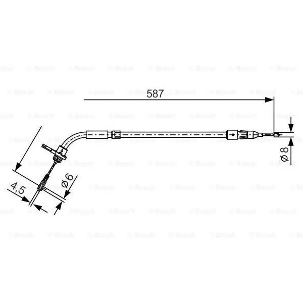 Cable de accionamiento, freno de estacionamiento BOSCH 1987477224 Precio De Oferta