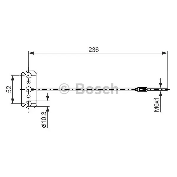 De Moda Cable de accionamiento, freno de estacionamiento BOSCH 1987477226