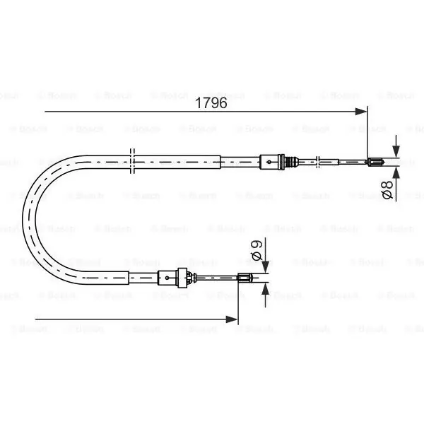 Cable de accionamiento, freno de estacionamiento BOSCH 1987477235 Precio Reducido