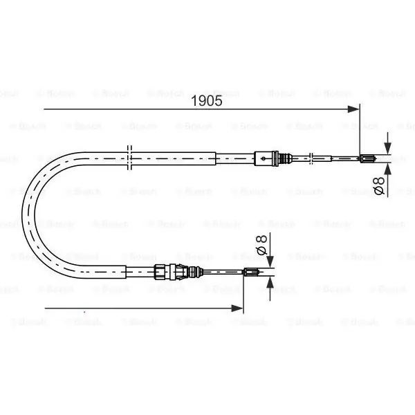 Cable de accionamiento, freno de estacionamiento BOSCH 1987477237 Directo De Fábrica