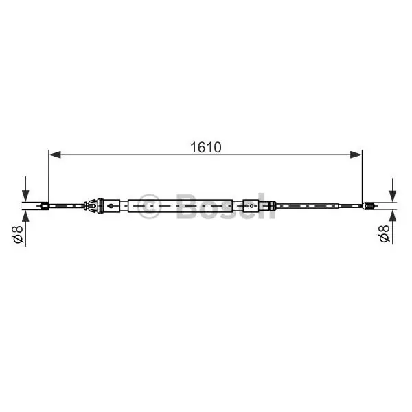 Stock Limitado Cable de accionamiento, freno de estacionamiento BOSCH 1987477238