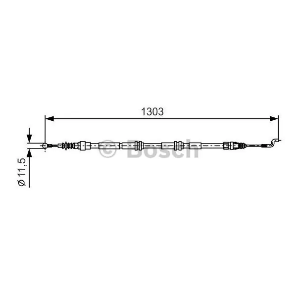 Última Versión Cable de accionamiento, freno de estacionamiento BOSCH 1987477260