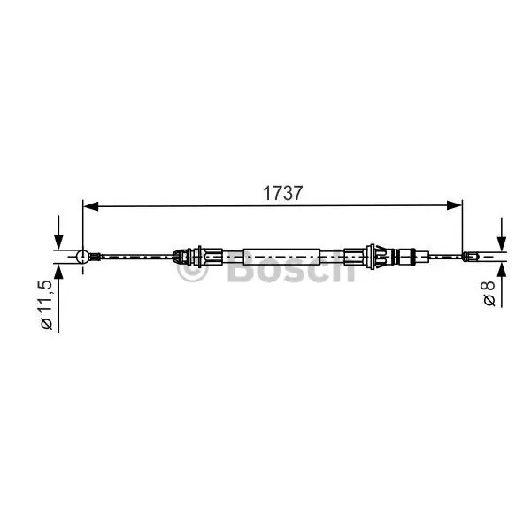 Cable de accionamiento, freno de estacionamiento BOSCH 1987477261 Marca Reconocida