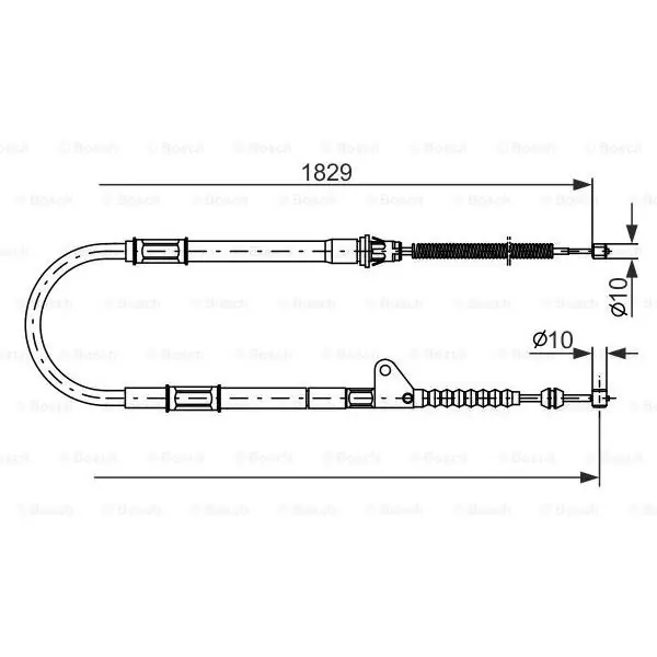 Cable de accionamiento, freno de estacionamiento BOSCH 1987477545 Mejor Precio