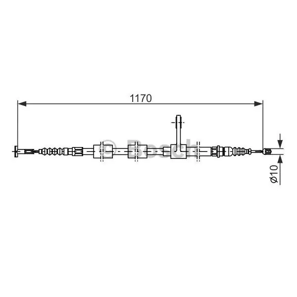 Directo De Fábrica Cable de accionamiento, freno de estacionamiento BOSCH 1987477554