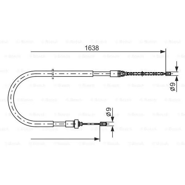 Mejor Calidad Cable de accionamiento, freno de estacionamiento BOSCH 1987477586