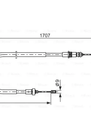 Stock Limitado Cable de accionamiento, freno de estacionamiento BOSCH 1987477587