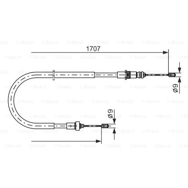 Stock Limitado Cable de accionamiento, freno de estacionamiento BOSCH 1987477587