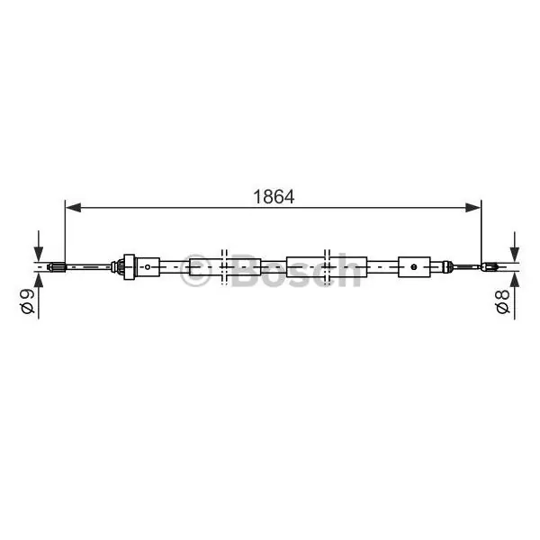 Cable de accionamiento, freno de estacionamiento BOSCH 1987477591 Precio De Fábrica
