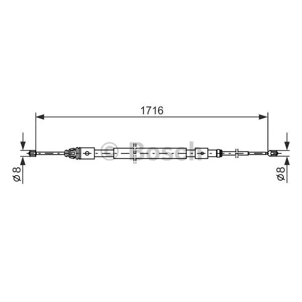 Cable de accionamiento, freno de estacionamiento BOSCH 1987477599 Pago Seguro