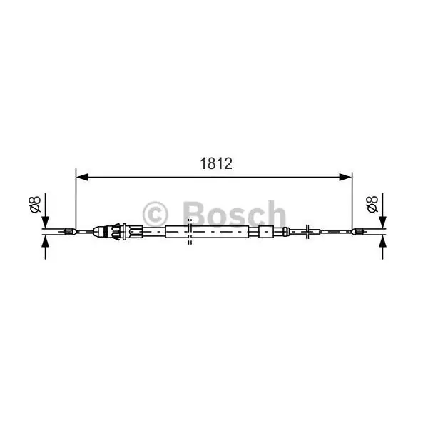 Cable de accionamiento, freno de estacionamiento BOSCH 1987477600 Última Versión