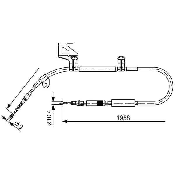 Cable de accionamiento, freno de estacionamiento BOSCH 1987477603 Precio De Oferta
