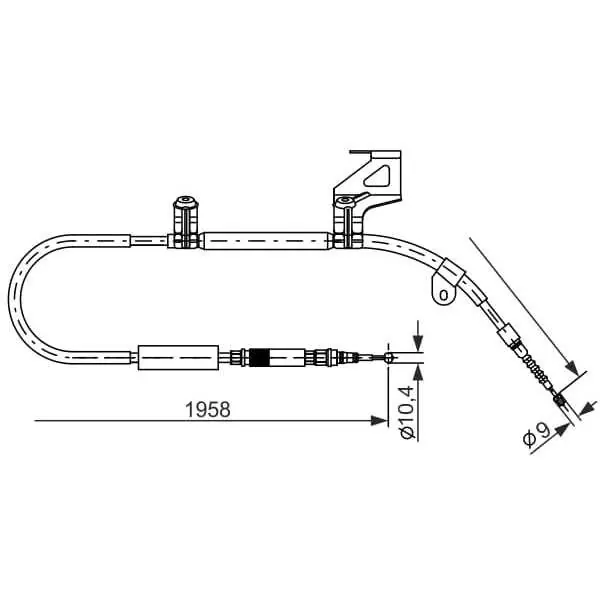 Hecho A Mano Cable de accionamiento, freno de estacionamiento BOSCH 1987477604