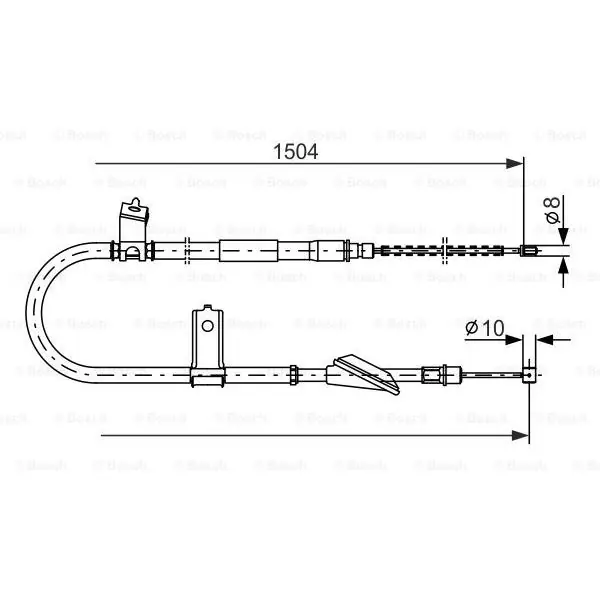 Cable de accionamiento, freno de estacionamiento BOSCH 1987477611 Envío Inmediato