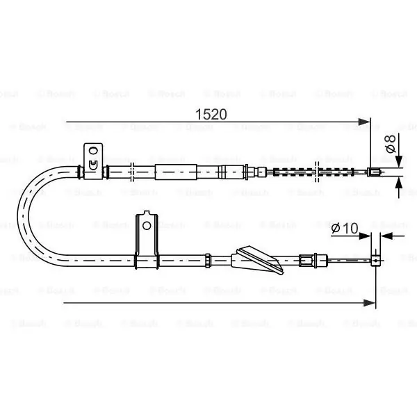 Bestseller Cable de accionamiento, freno de estacionamiento BOSCH 1987477613