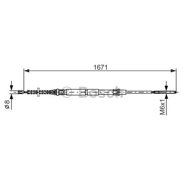 Envío Inmediato Cable de accionamiento, freno de estacionamiento BOSCH 1987477626