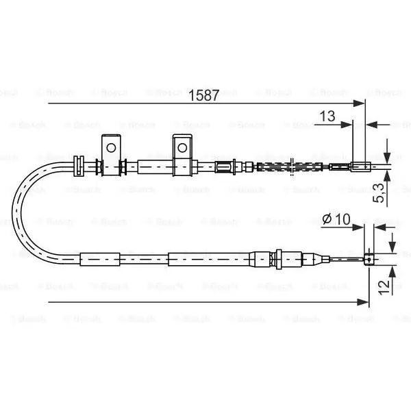 Cable de accionamiento, freno de estacionamiento BOSCH 1987477717 Barato