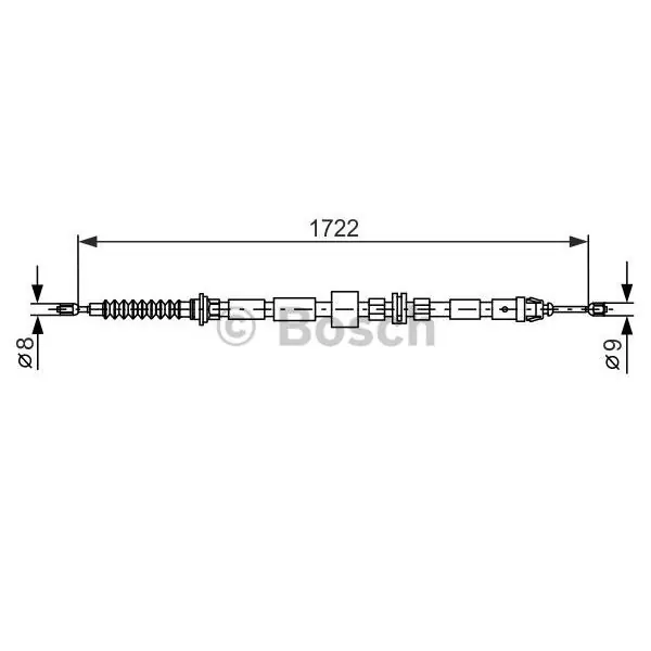 Cable de accionamiento, freno de estacionamiento BOSCH 1987477733 Precio Rebajado