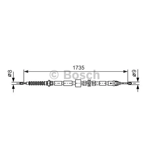 Precio Rebajado Cable de accionamiento, freno de estacionamiento BOSCH 1987477734